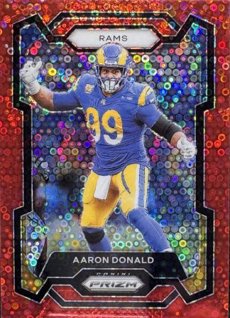 Aaron Donald #162 – 2023 Panini Prizm Red No Huddle Disco [#23/70]