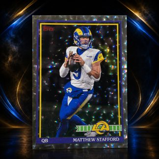 Matthew Stafford #91TF-22 – 2026 Topps 1991 Chrome Crackle Foil front