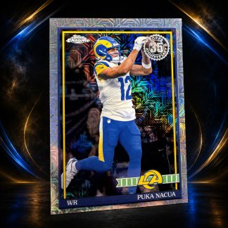 Puka Nacua #91TF-20 – 2026 Topps 1991 Chrome Silver Mojo front
