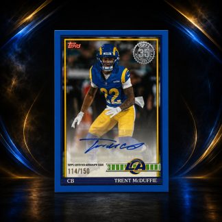 Trent McDuffie #91AC-TMC (Auto) – 2026 Topps 1991 Chrome Blue [/150] front